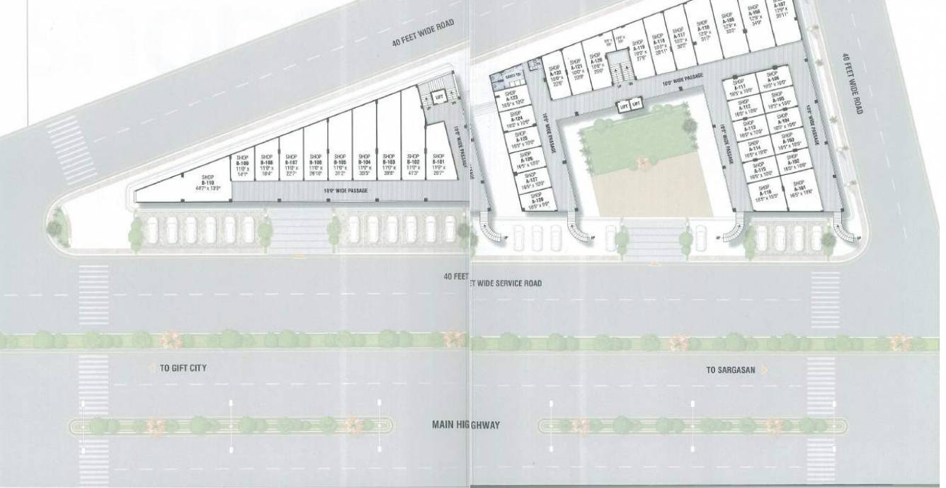  pramukh arcade 2 Block A & B Cluster Plan for 1st Floor