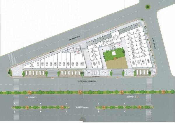  pramukh-arcade-2 Block A & B Ground Floor Cluster Plan