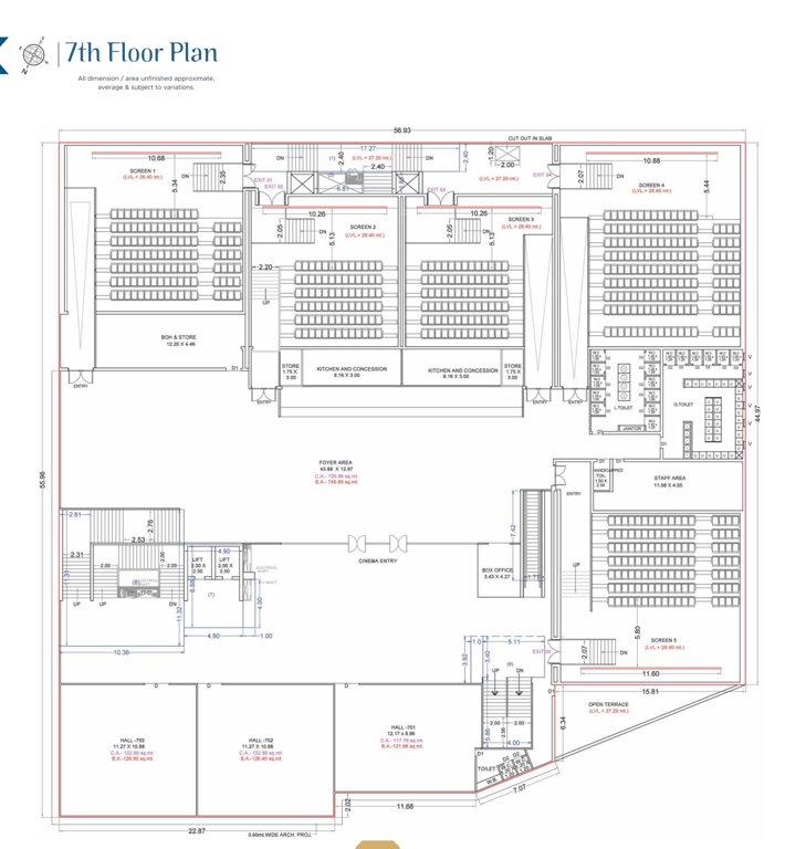  a r mall A R Mall Cluster Plan for 7th Floor