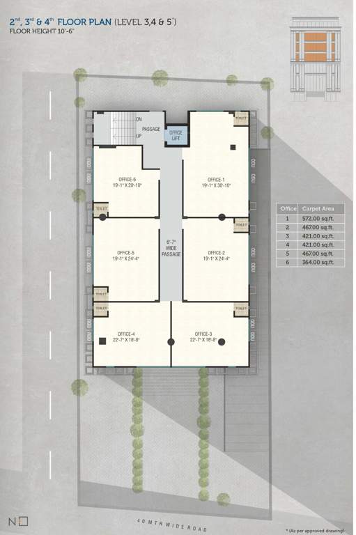  prime Tower 1 Cluster Plan From 2nd To 4th Floor