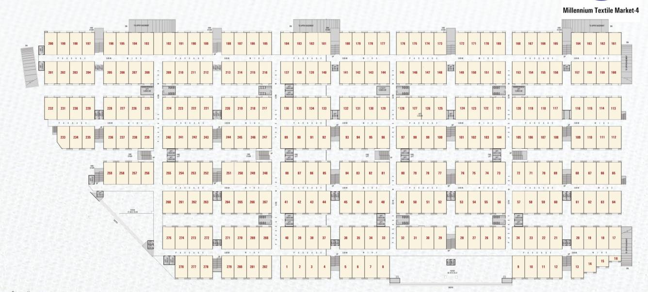 millennium textile market 4 Layout Plan