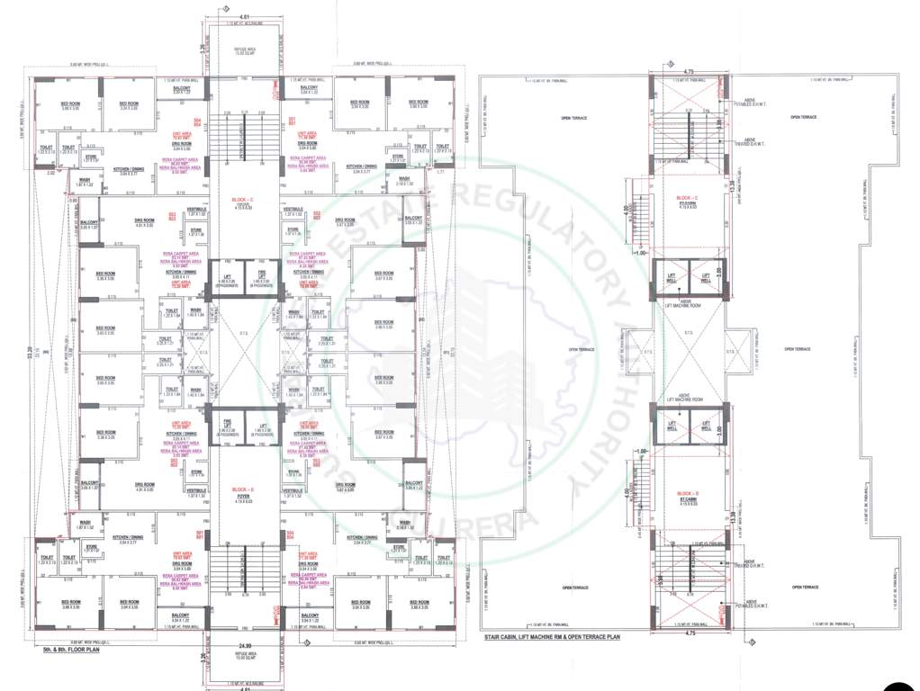  shaligram Block C And D Cluster Plan From 5th To 8th Floor