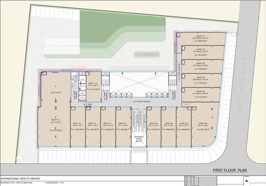  international wealth center 1 Cluster Plan For 1st Floor