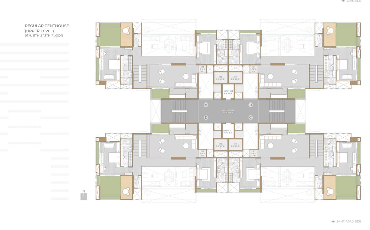  raamah ellemento Block A Cluster Plan For 9th, 11th & 13th Floor