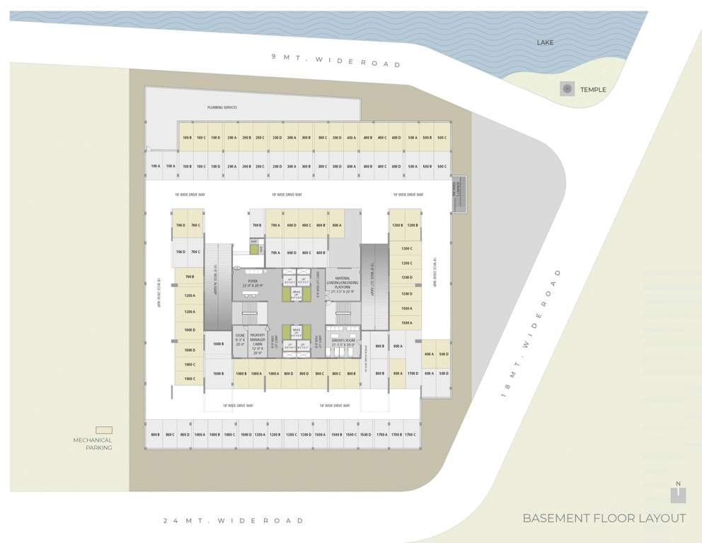  raamah ellemento Block A Cluster Plan For Basement Floor