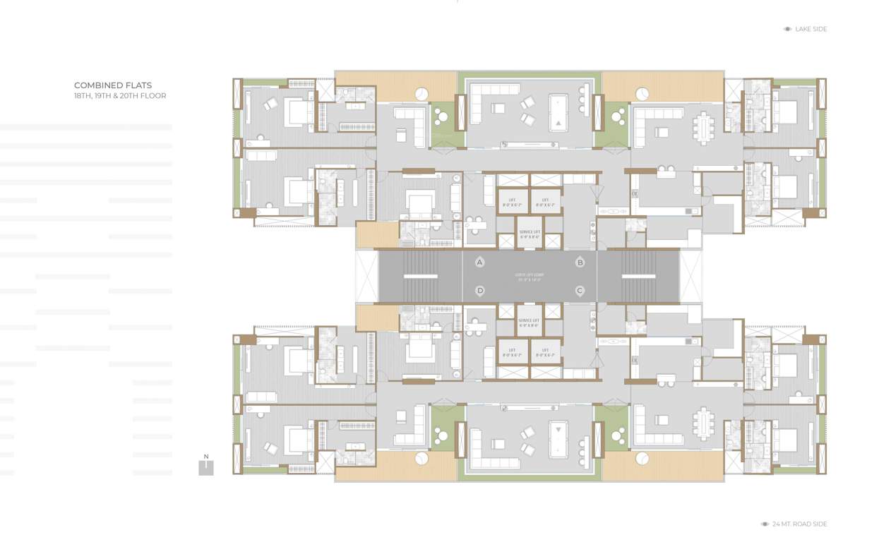  raamah ellemento Block A Cluster Plan From 18th To 20th Floor