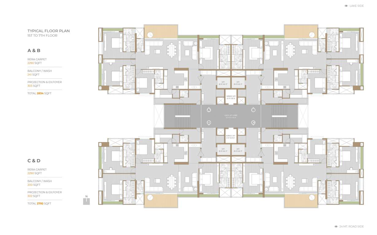  raamah ellemento Block A Cluster Plan From 1st To 7th Floor
