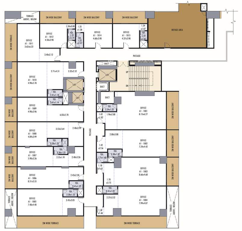  boulevard part of towers phase 1 Boulevard Cluster Plan For 10th Floor
