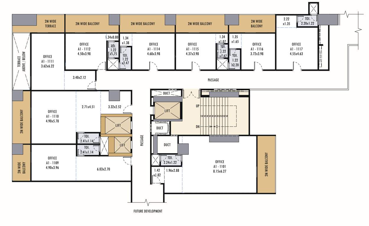  boulevard part of towers phase 1 Boulevard Cluster Plan For 11th Floor
