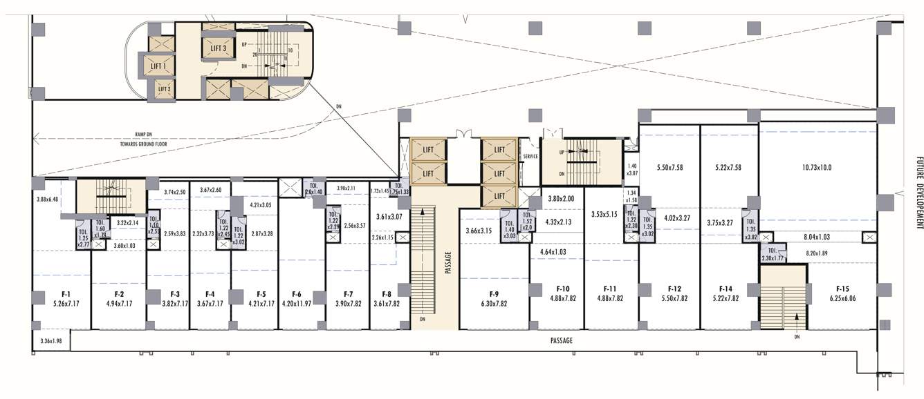  boulevard part of towers phase 1 Boulevard Cluster Plan For 1st Floor