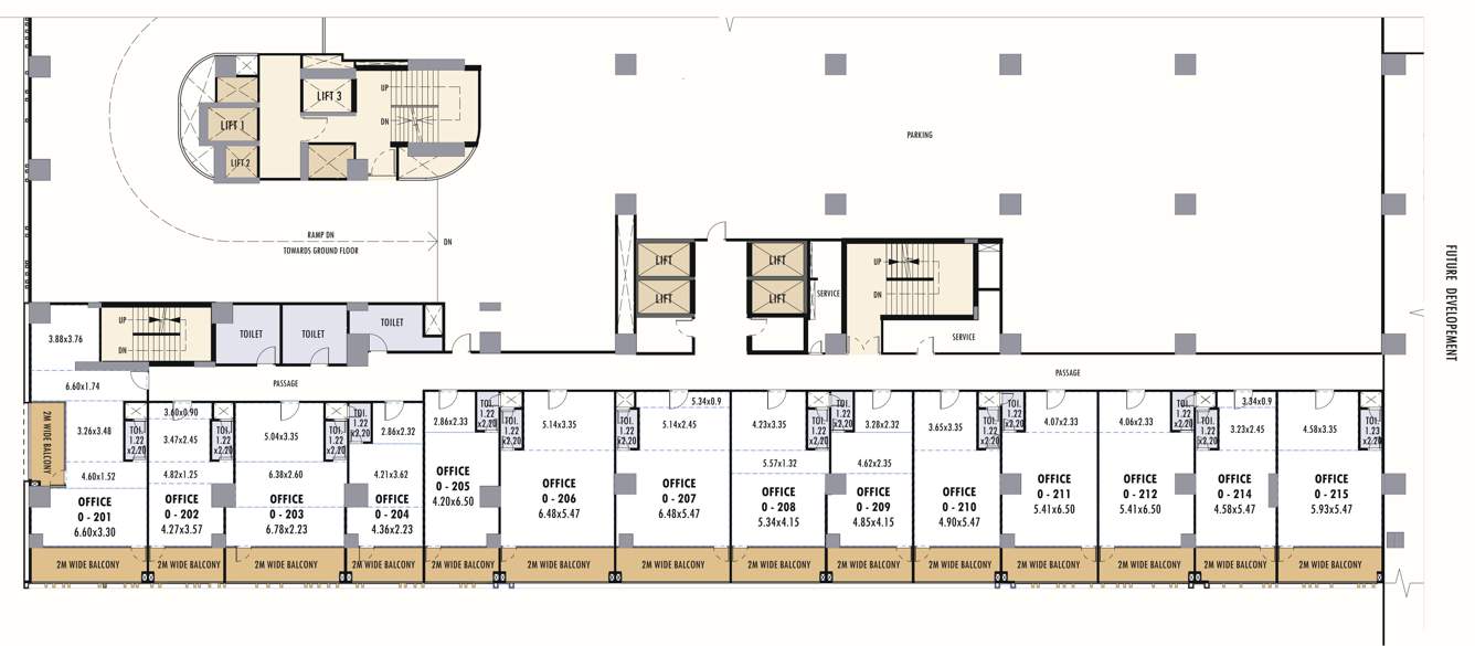  boulevard part of towers phase 1 Boulevard Cluster Plan For 2nd Floor