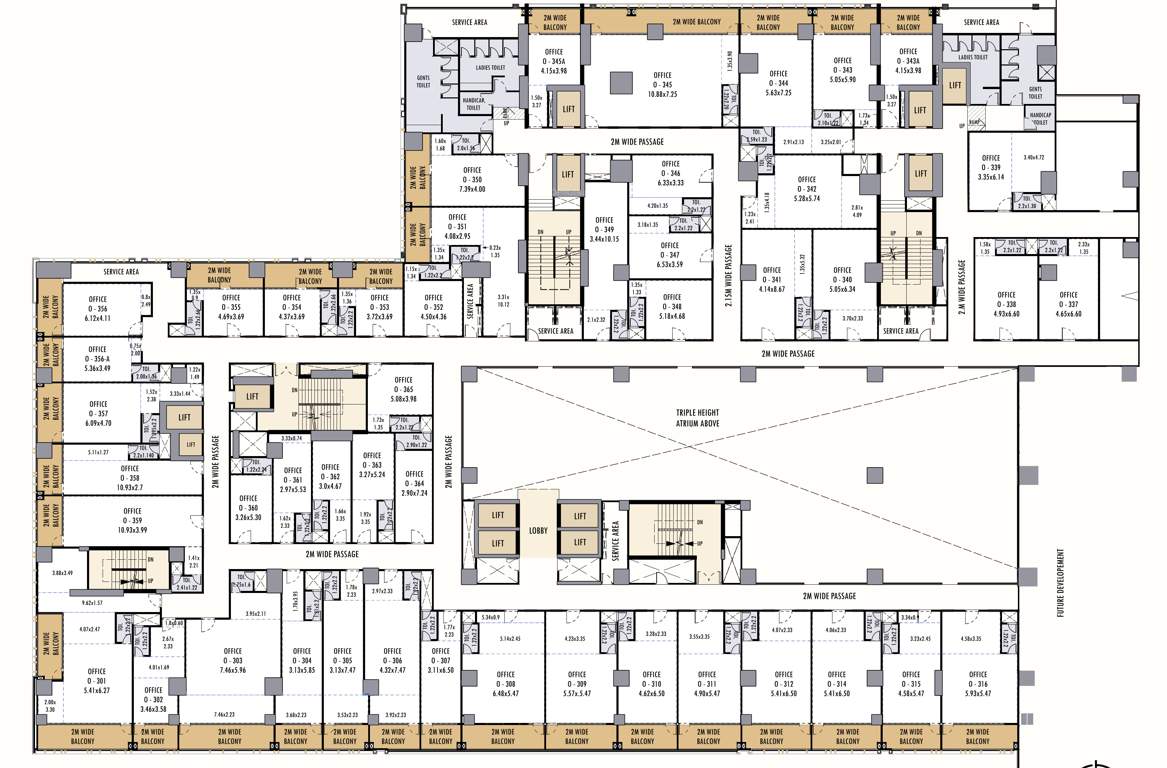  boulevard part of towers phase 1 Boulevard Cluster Plan For 3rd Floor