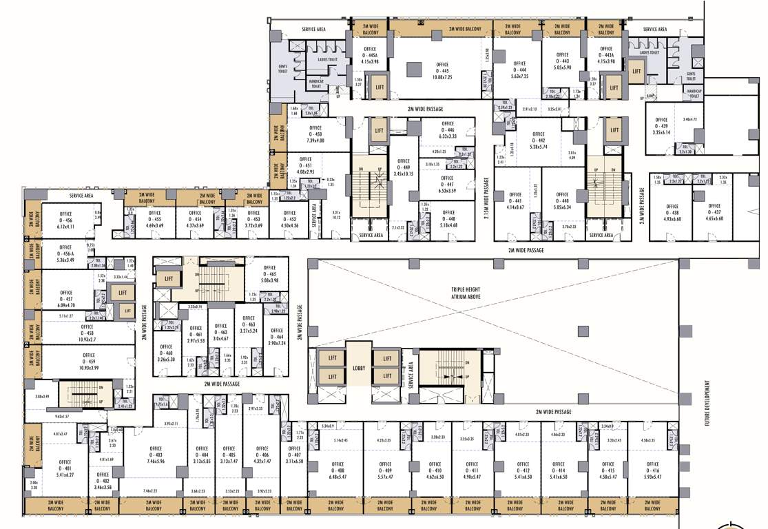  boulevard part of towers phase 1 Boulevard Cluster Plan For 4th Floor
