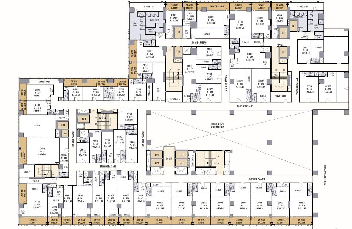  boulevard part of towers phase 1 Boulevard Cluster Plan For 5th Floor