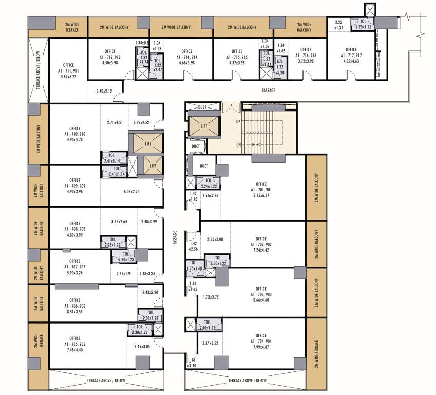  boulevard part of towers phase 1 Boulevard Cluster Plan From 7th To 9th Floor