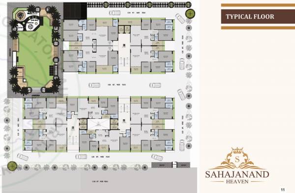  sahajanand-heaven Block  A, B, C Typical Cluster Plan