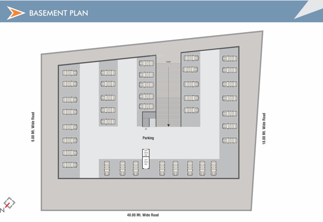  sakar east Sakar East Cluster Plan for basement  Floor