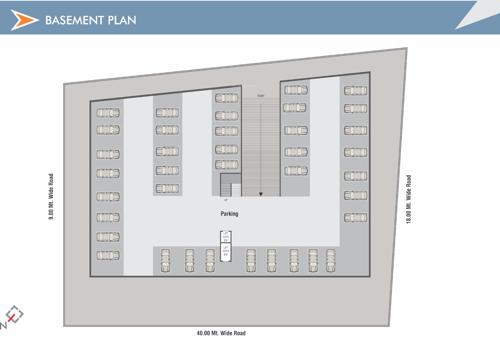  om-sakar-east Om Sakar East Cluster Plan for Basement Floor