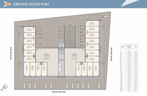  om-sakar-east Om Sakar East Cluster Plan for ground Floor
