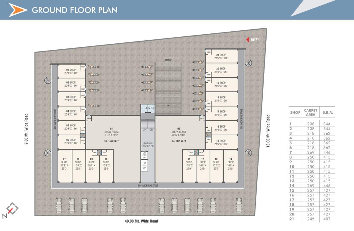  om sakar east Om Sakar East Cluster Plan for ground Floor