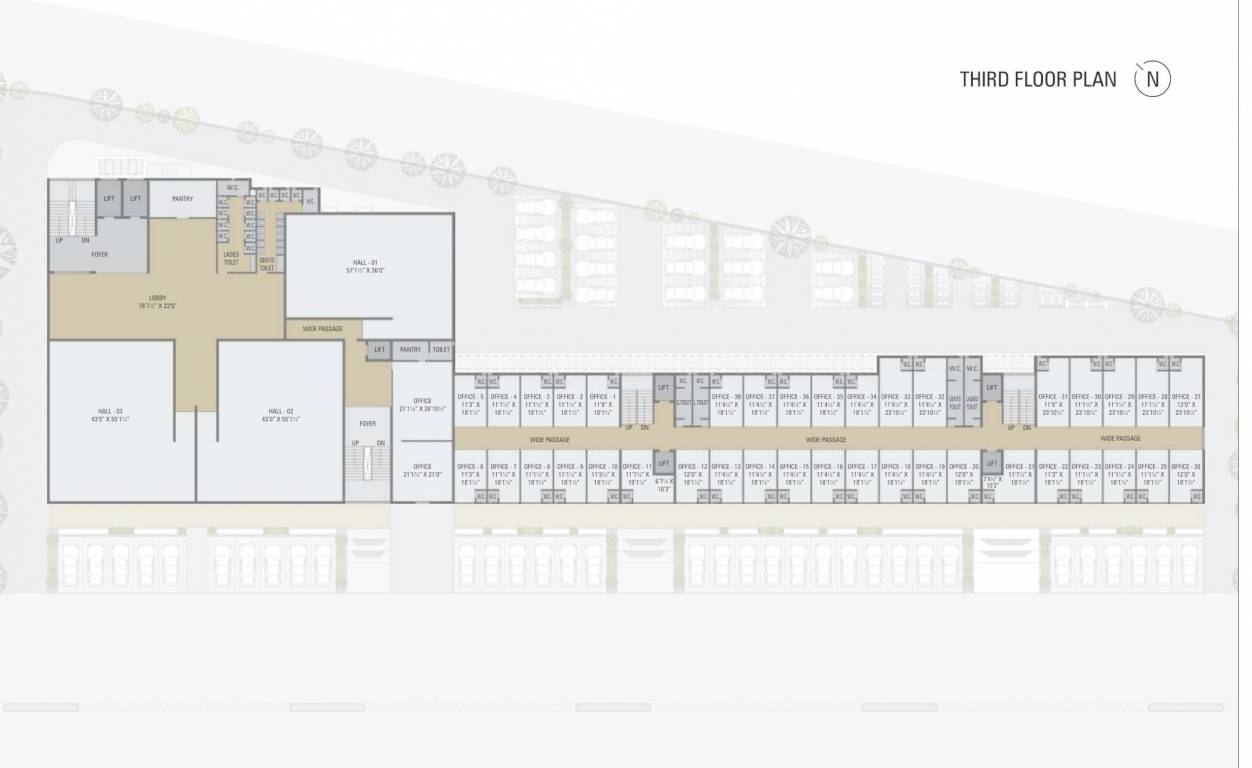  shreemaan arcade Block A & B Cluster Plan for 3rd Floor
