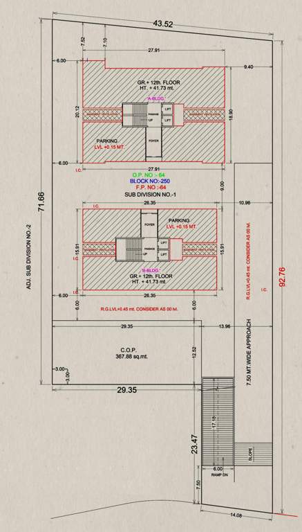  vihaan residency Building A And B Cluster Plan For Typical Floor Plan