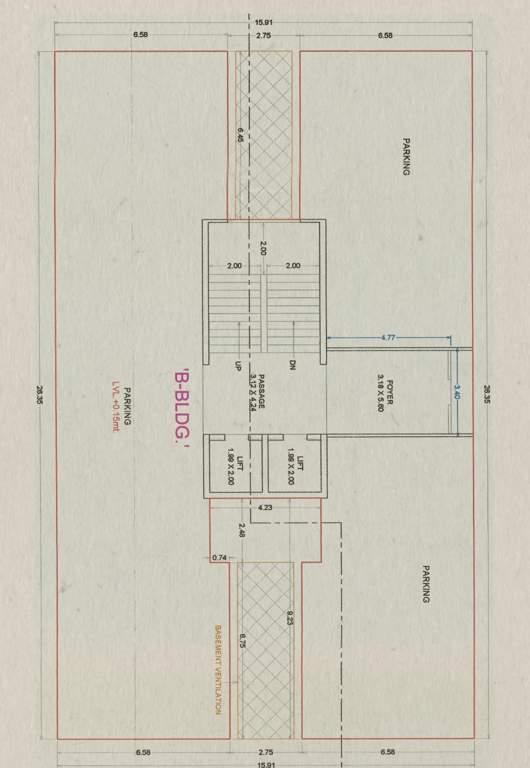  vihaan residency Building B Cluster Plan For Ground Floor