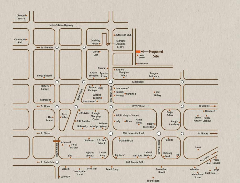  vihaan residency Location Plan