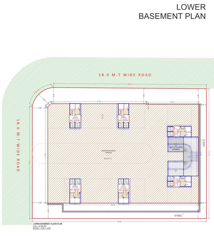  sanctum homes A1, A2, B1, B2, C1, C2 Lower Basement Cluster Plan