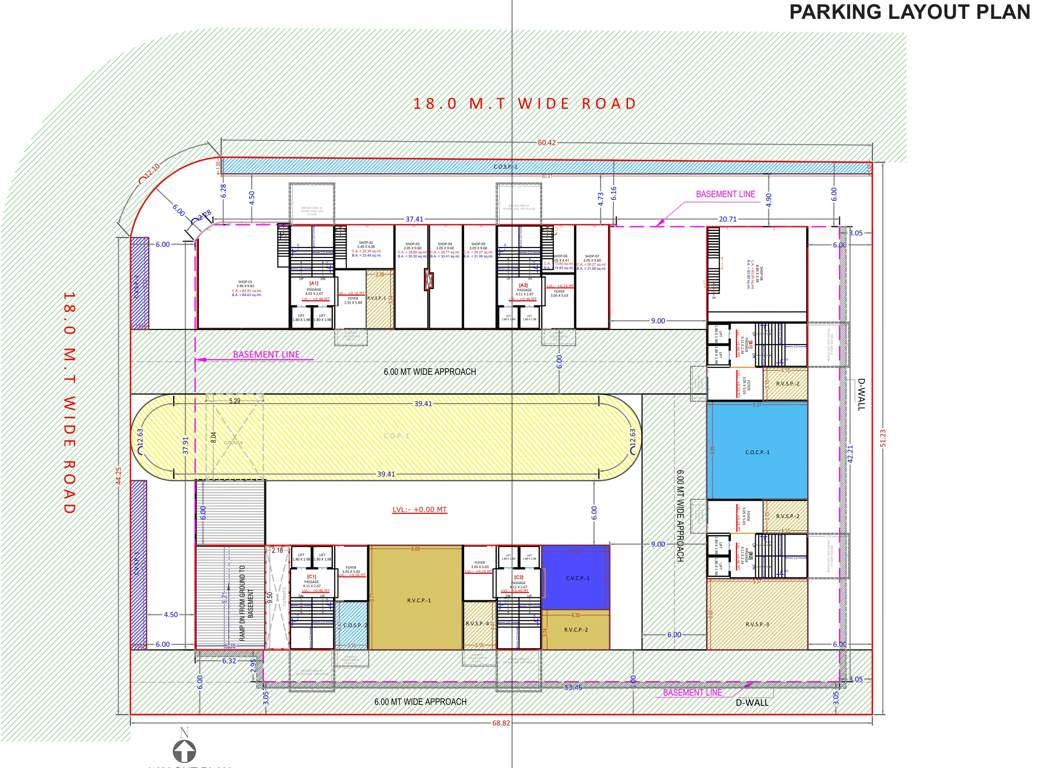  sanctum homes A1, A2, B1, B2, C1, C2 Parking Cluster Plan