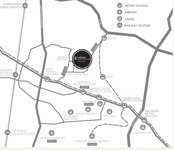  supremus-andheri Location Plan