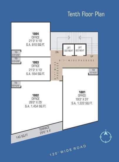 valentina business hub Valentina Business Hub Cluster Plan for 10th Floor