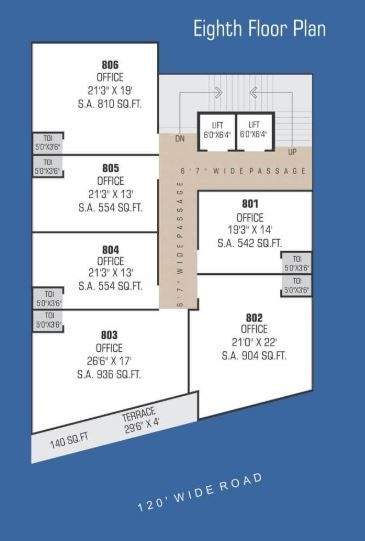 valentina business hub Valentina Business Hub Cluster Plan for 8th Floor