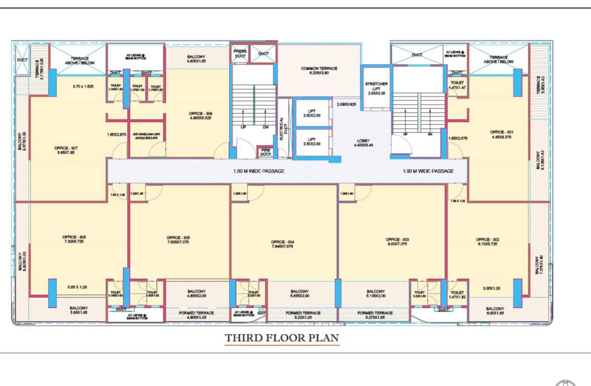  gm axia Gagan GM Axia   Ground floor to 3 Floor Cluster Plan For 3rd Floor