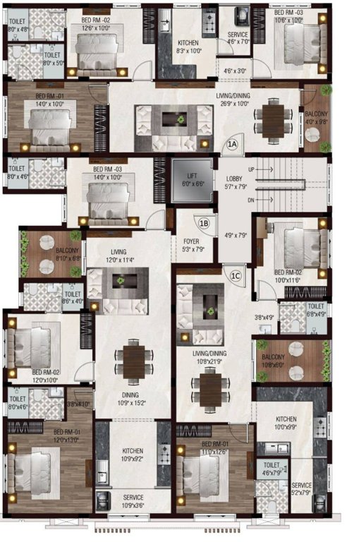  tulsi Tulsi Cluster Plan From 1st To 2nd Floor