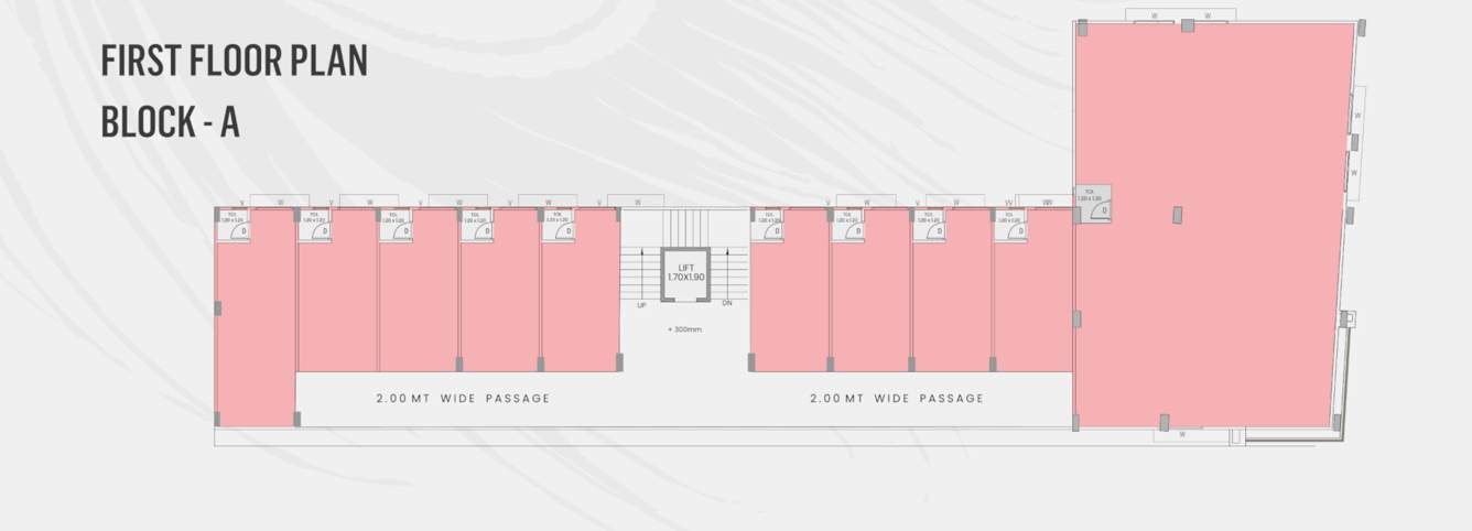  keshav business hub Block A Cluster Plan for 1st Floor