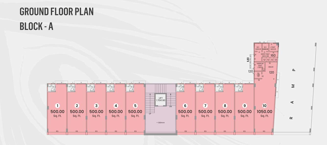 keshav business hub Block A Ground Floor Cluster Plan
