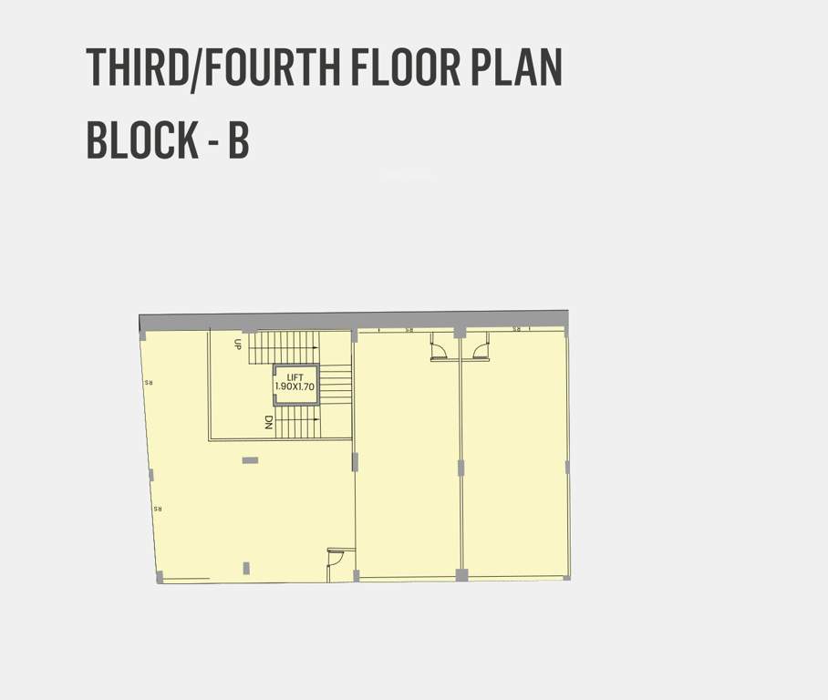  keshav business hub Block B Cluster Plan from 3rd to 4th Floor