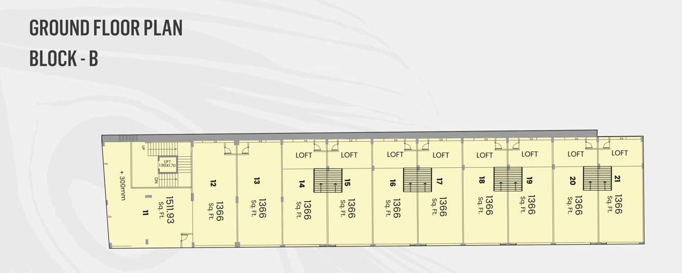 keshav business hub Block B Ground Floor Cluster Plan