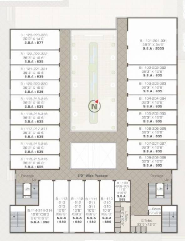 siddharth annexe 3 Tower B Cluster Plan From 1st To 3rd Floor
