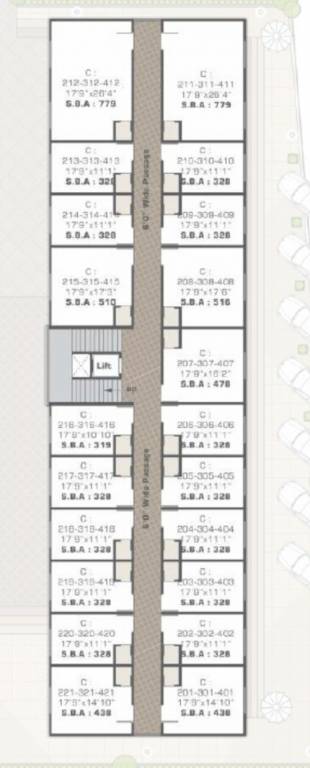 siddharth annexe 3 Tower C Cluster Plan From 2nd To 4th Floor