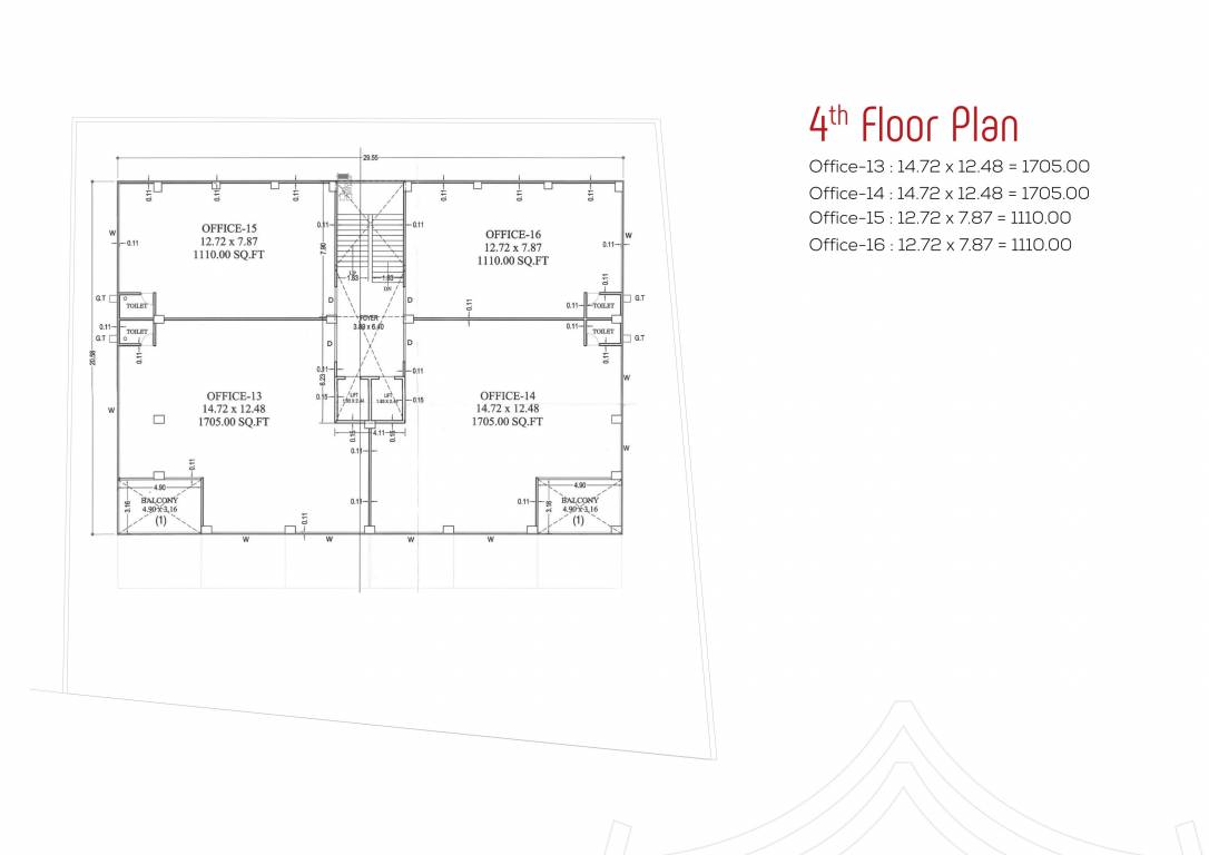  inventive Inventive Cluster Plan for 4th Floor