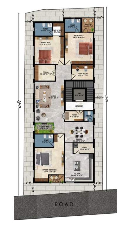  vernisha springs Vernisha Springs Cluster Plan For Typical Floor Plan