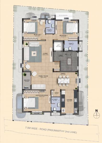  jayam Jayam Cluster Plan from 1st to 3rd Floor