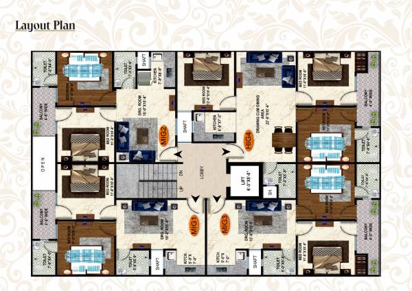 Tower 1,2,3,4,&5 Typical Floor Cluster Plan height Tower 1,2,3,4,&5 Typical Floor Cluster Plan