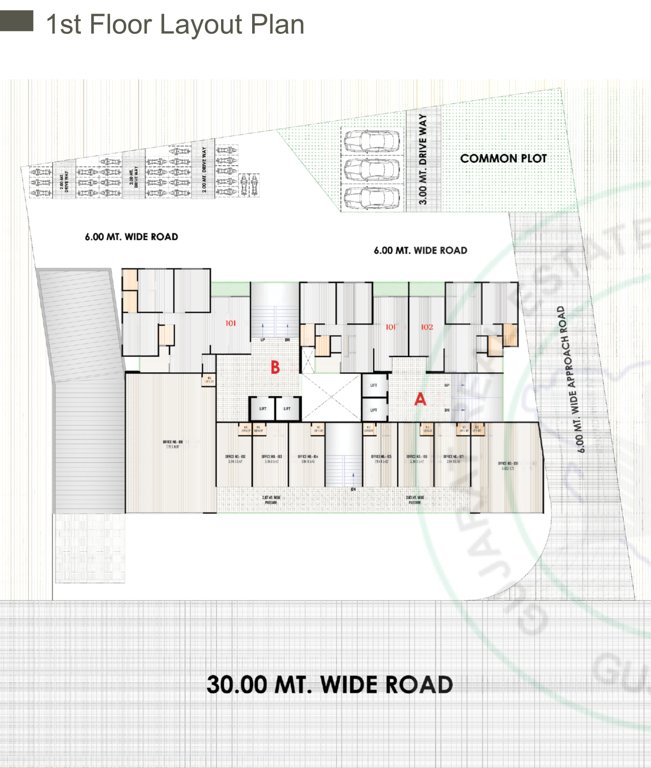  highland sky A + B Cluster Plan For 1st Floor