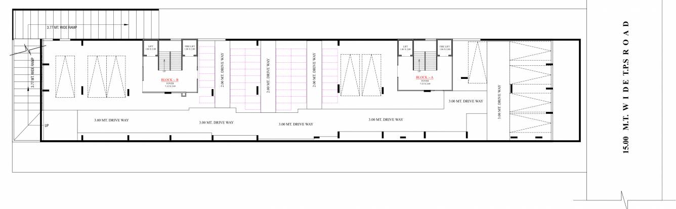  shubharambh residency Block A,B Cluster Plan For Basement
