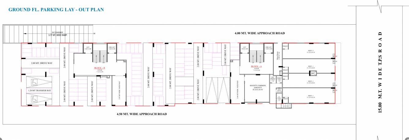  shubharambh residency Block A,B Cluster Plan For Ground Floor