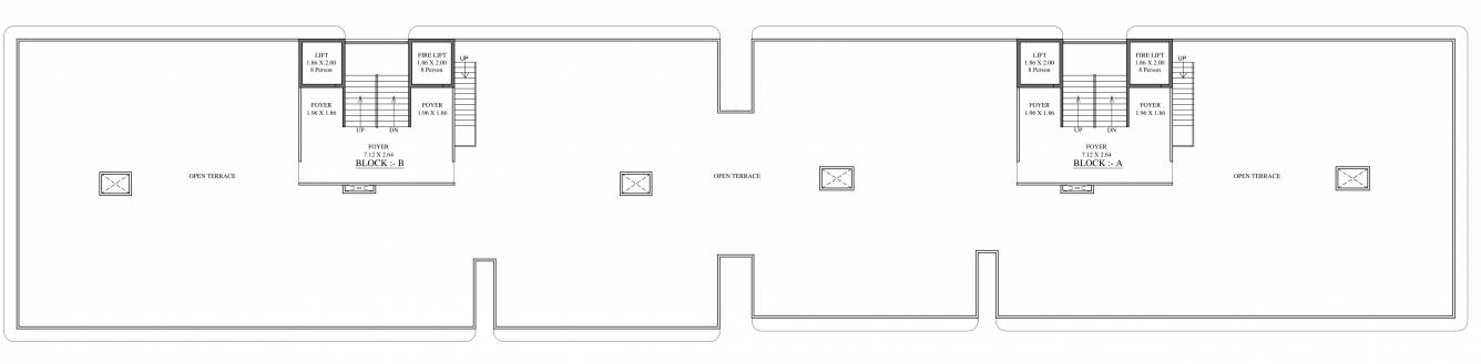  shubharambh residency Block A,B Cluster Plan For Terrace Plan