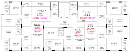 shubharambh-residency Block A Cluster Plan From 1st To 5th Floor